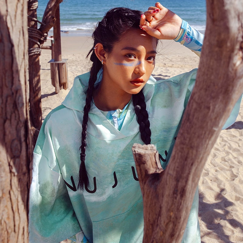 Poncho Surf Wind - Green