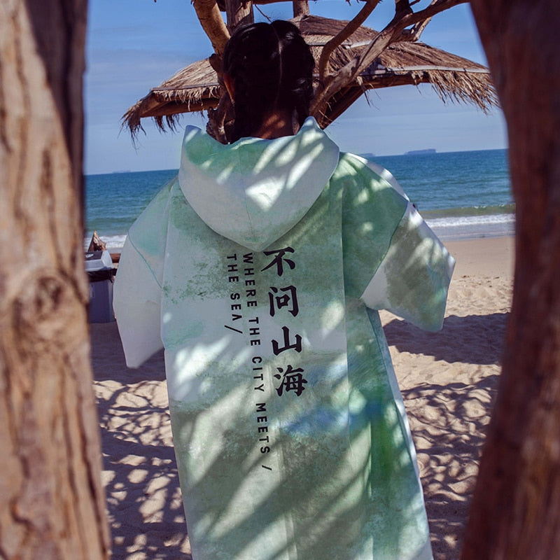 Poncho Surf Wind - Green