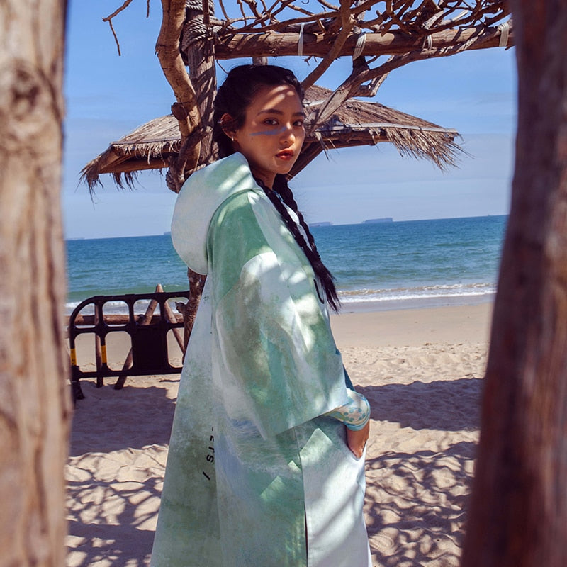 Poncho Surf Wind - Green