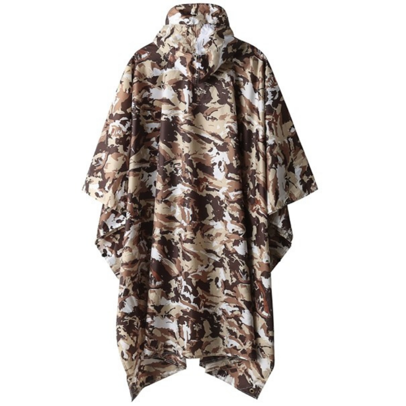 Lightweight hiking poncho - coffee