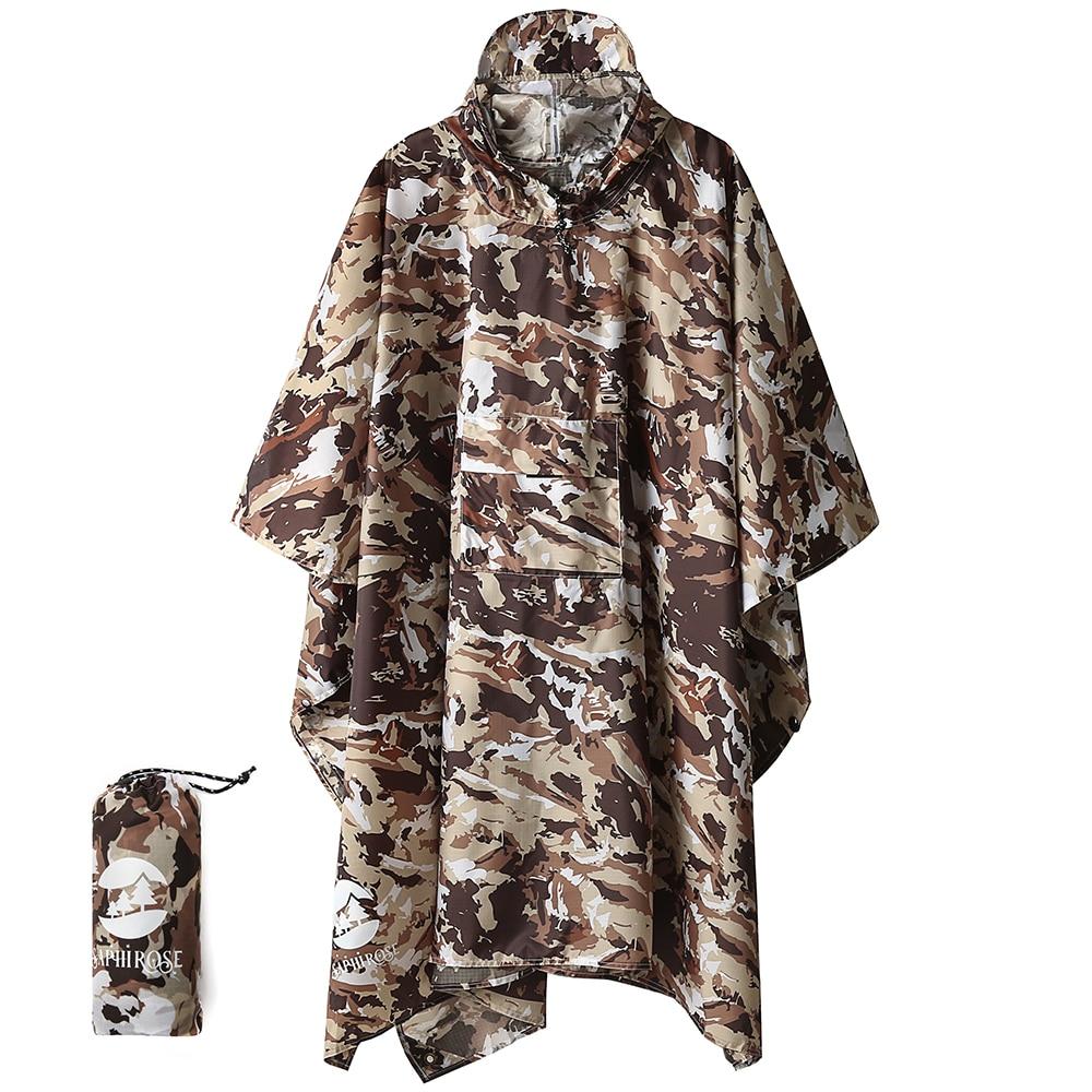 Lightweight hiking poncho - coffee