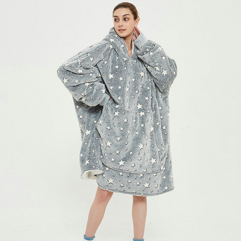 Women's Polar Night Poncho - Grey