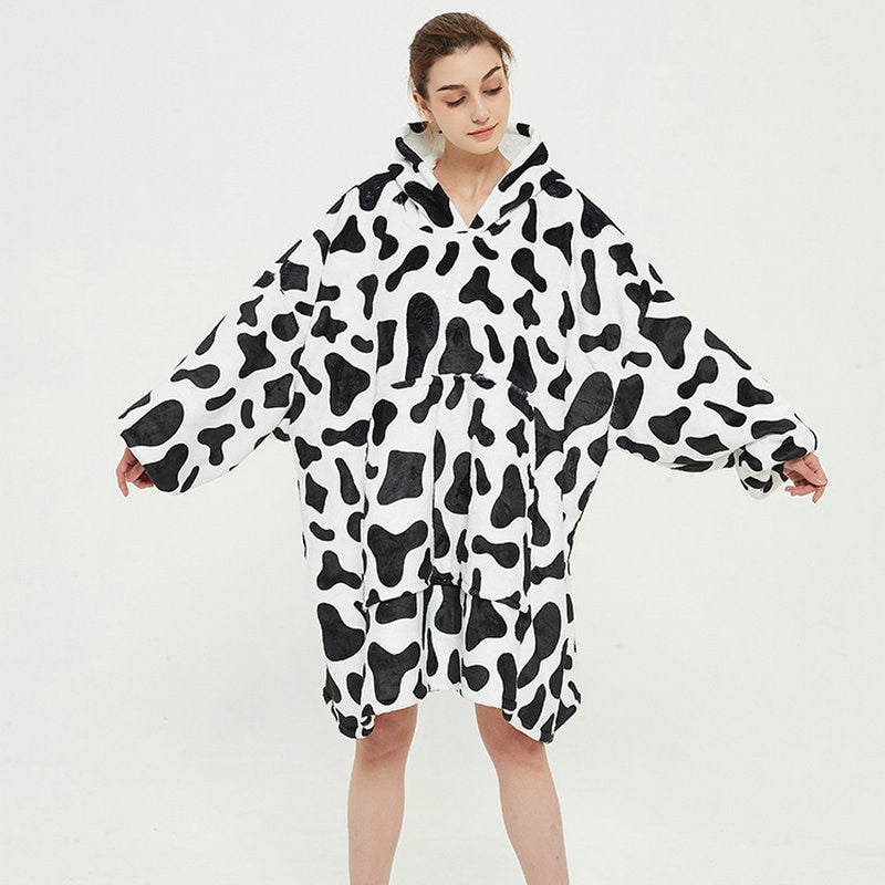Women's Polar Cow Poncho - cow / unique