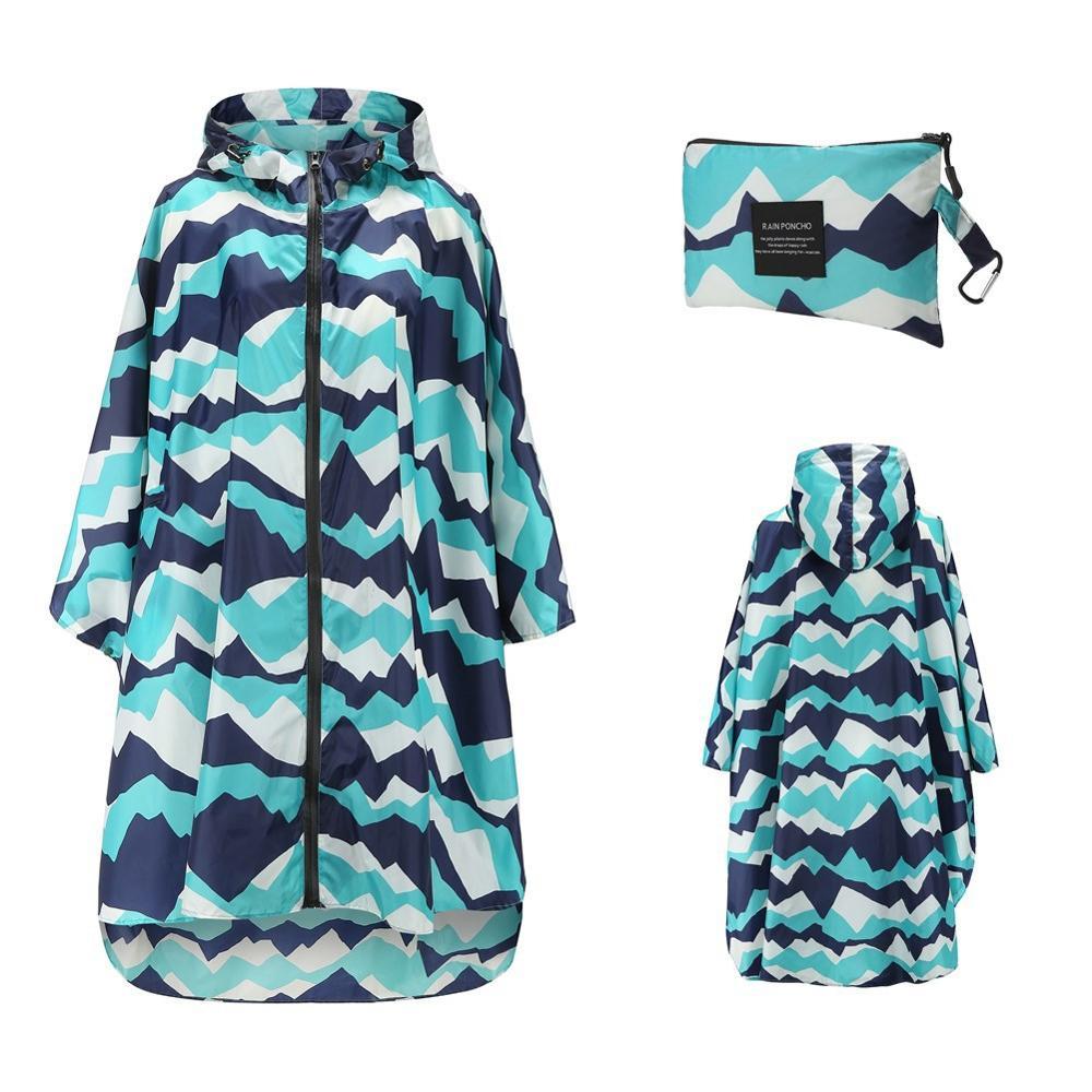 Women's Rain Poncho - Light blue