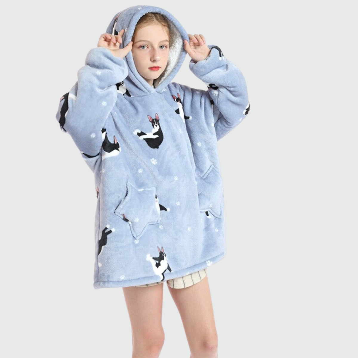 Sweat Plaid Child Dogs - French Bulldogs / 75 cm