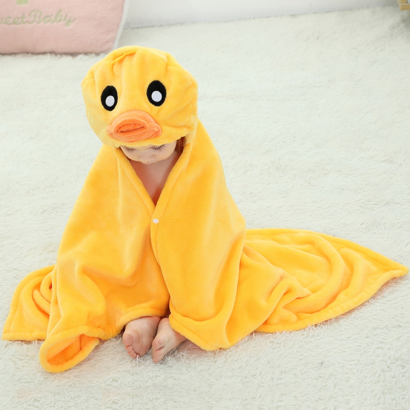 Canard Baby Bath Cape - duck / 70x100 cm