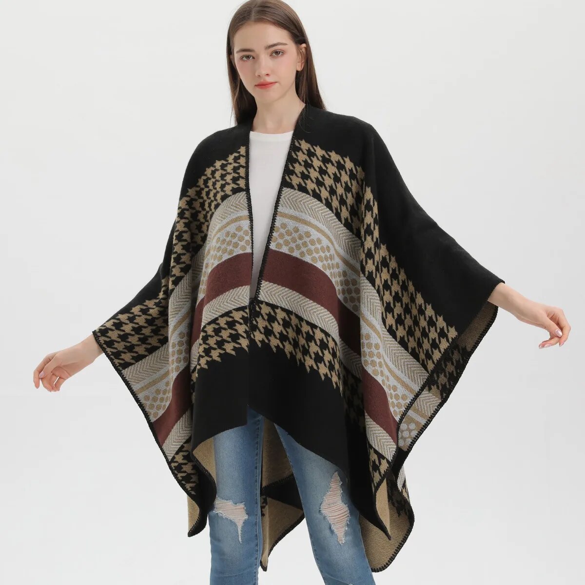 Elegant Women's Winter Poncho