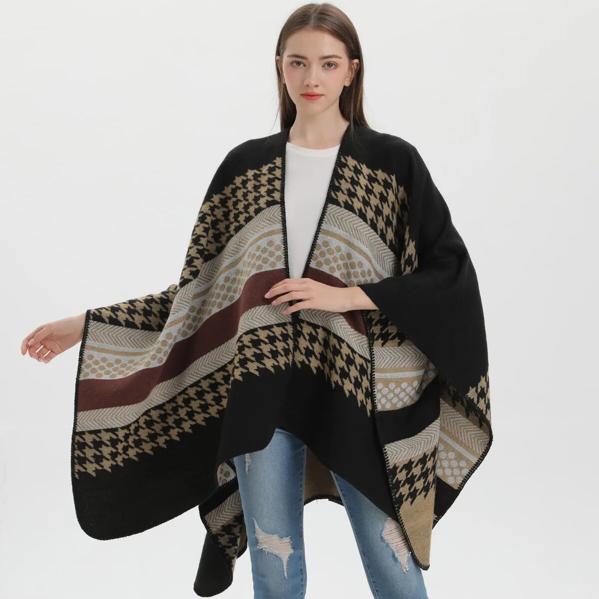 Elegant Women's Winter Poncho