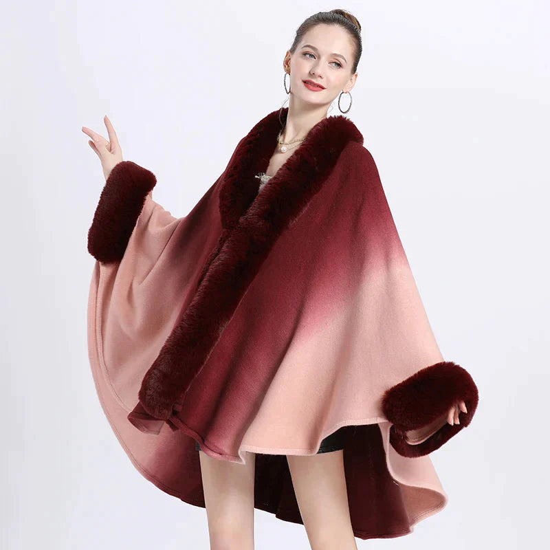 Women's Two-tone Fur Cape