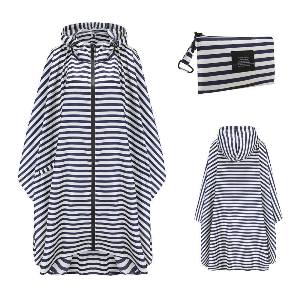 Rain Poncho - Black & White