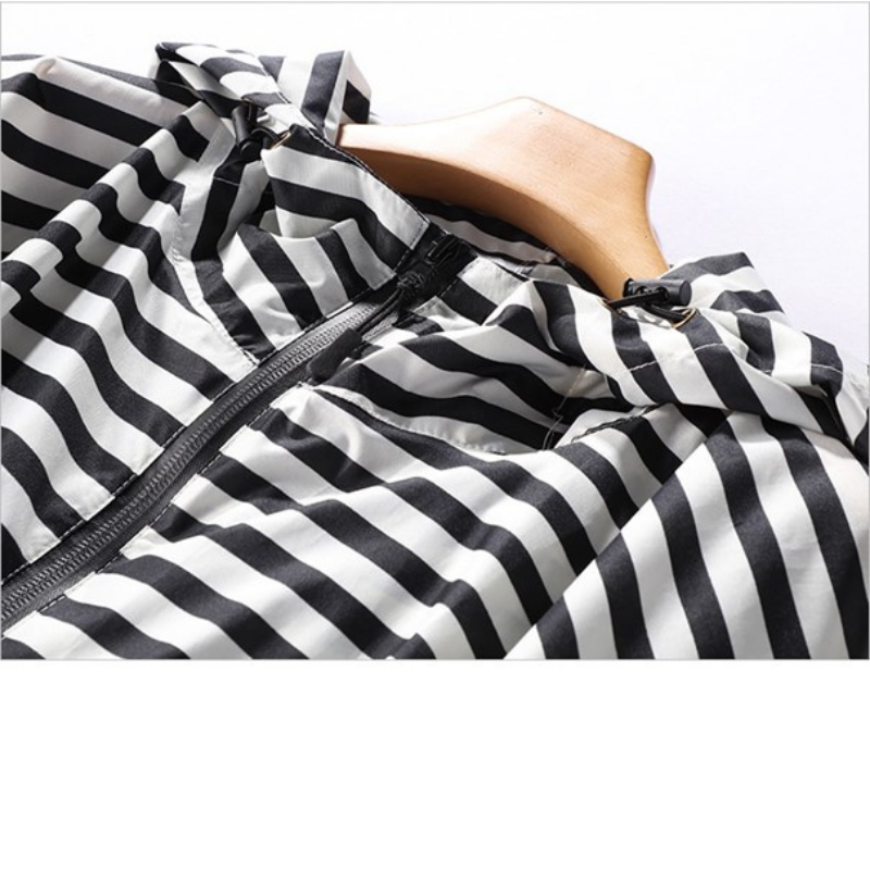Rain Poncho - Black & White