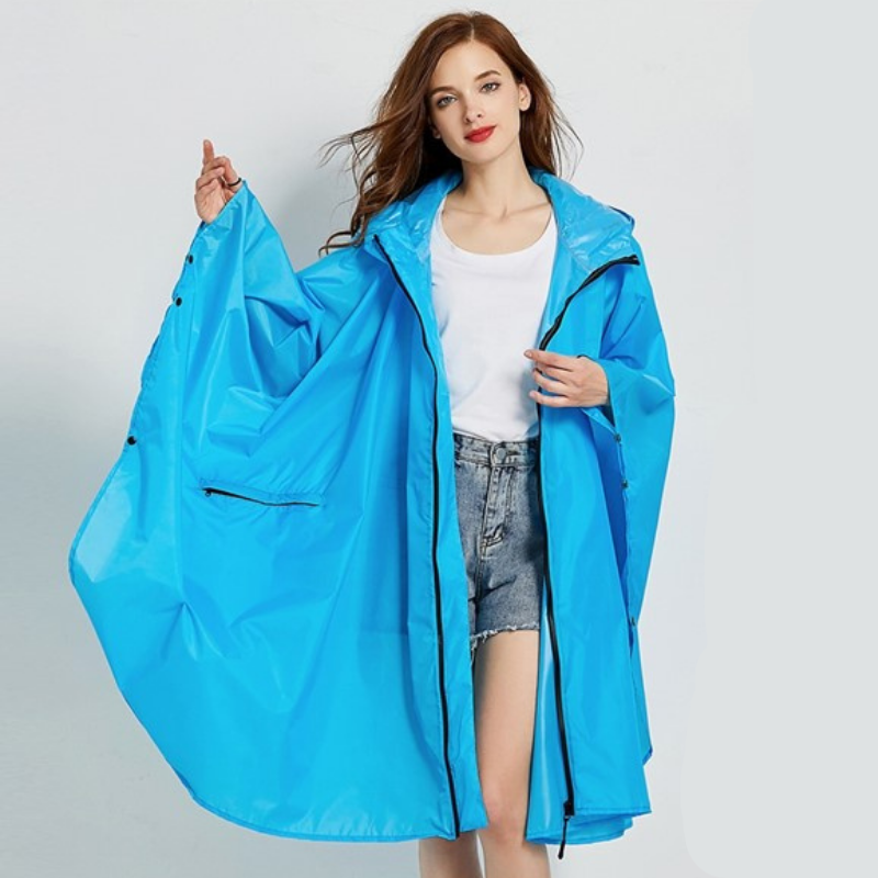 Women's Rain Poncho Blue - Blue