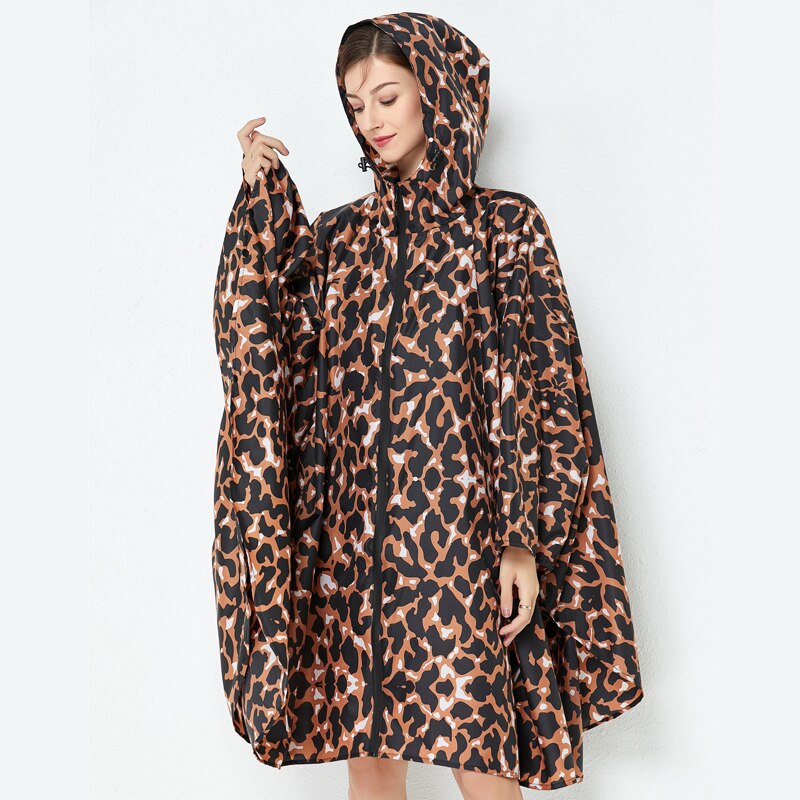 Leopard rain poncho