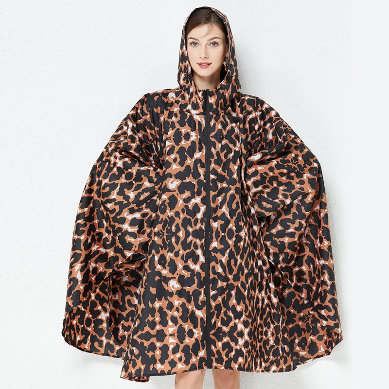 Leopard rain poncho