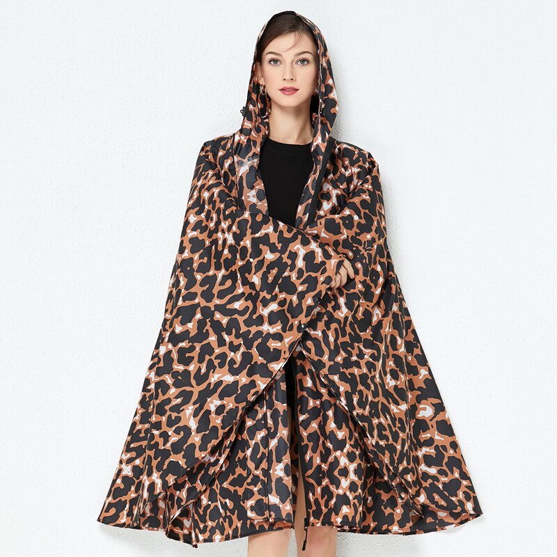 Leopard rain poncho