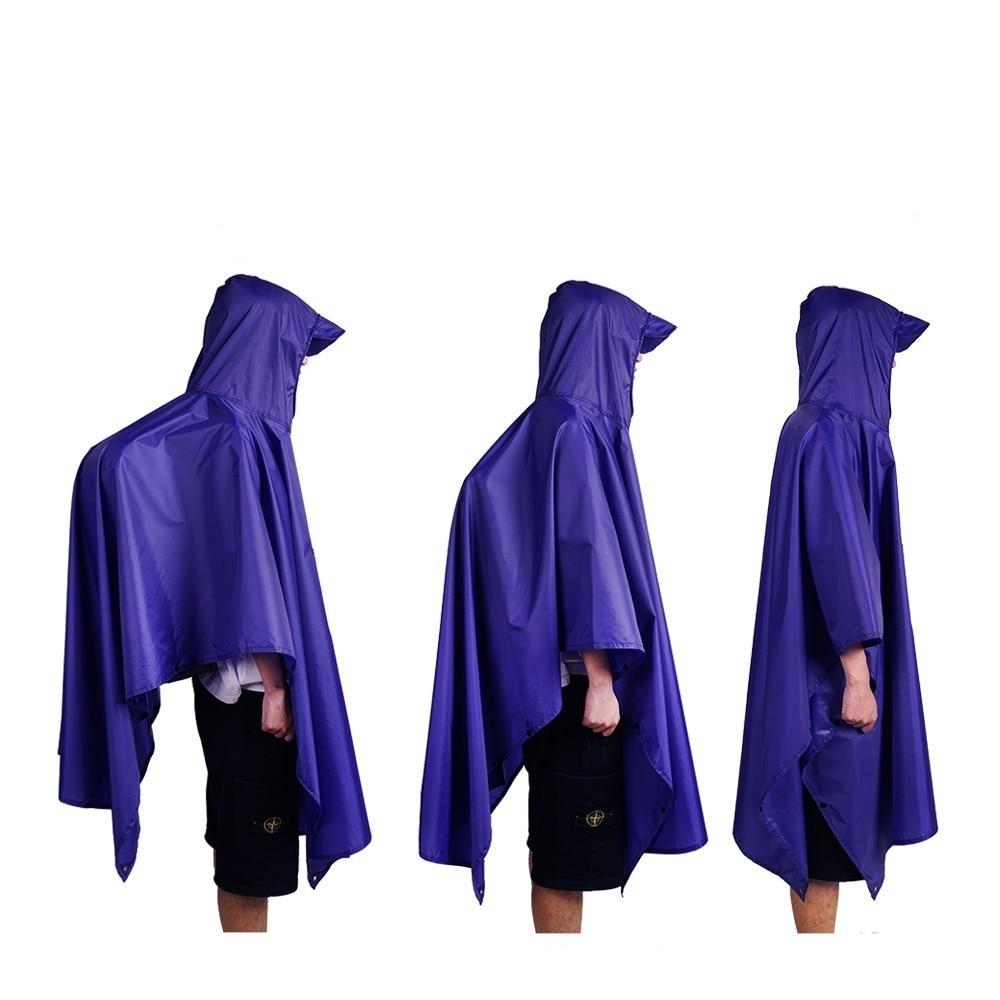 Blue Rain Poncho - Blue