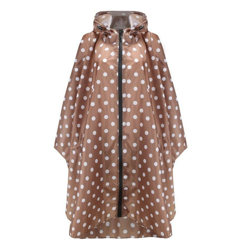 Long rain poncho - coffee