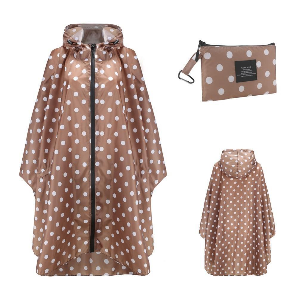 Long rain poncho - coffee