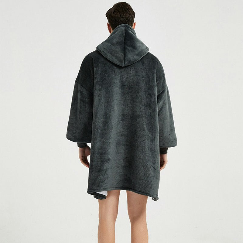 Men's fleece poncho