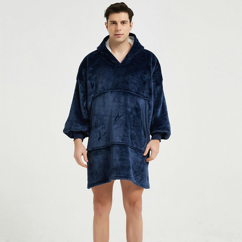 Men's Polar Poncho - Navy Blue