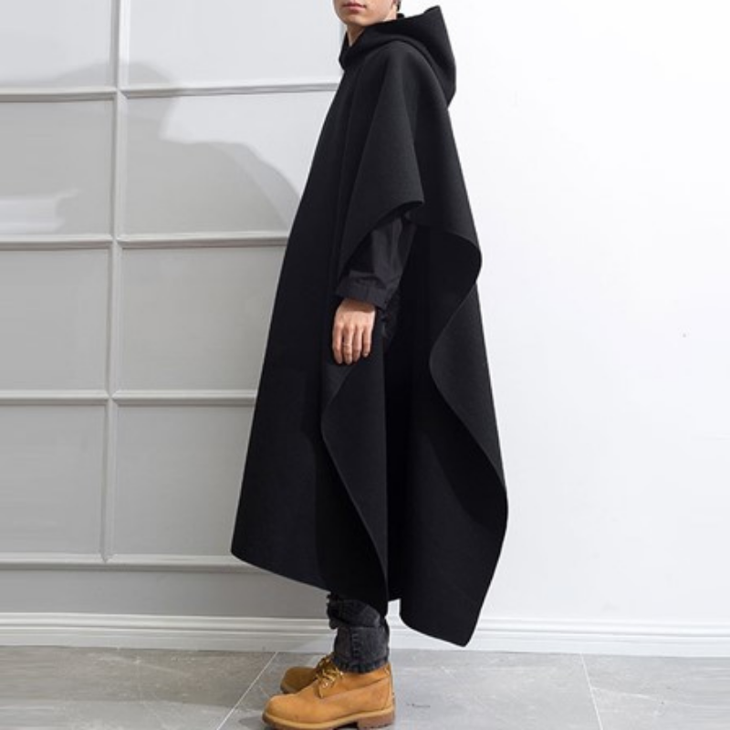 Men's long poncho