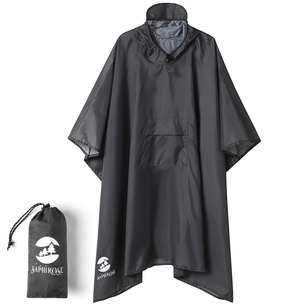 Men's Rain Poncho - Dark Grey