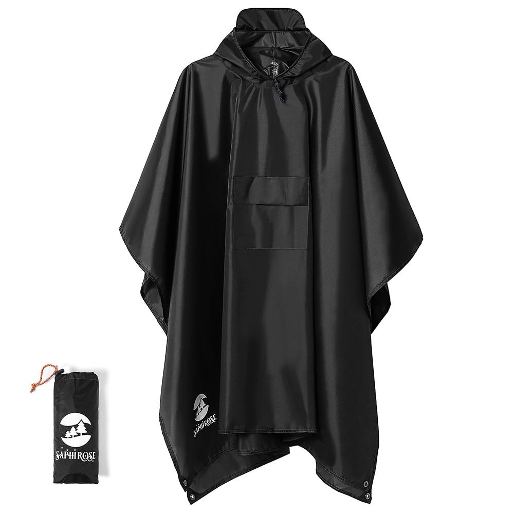 Men's rain poncho - Black