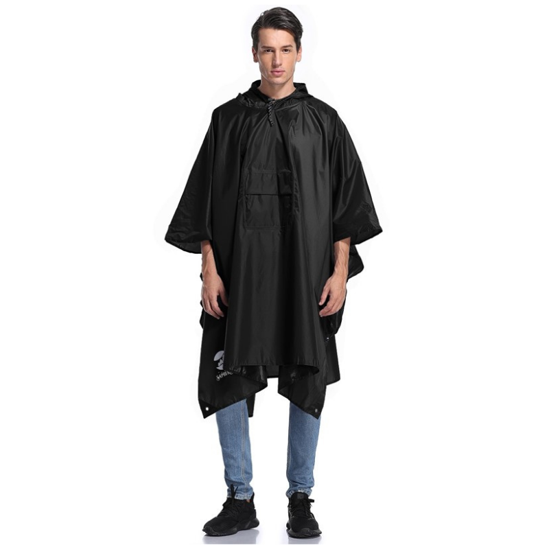 Men's rain poncho - Black