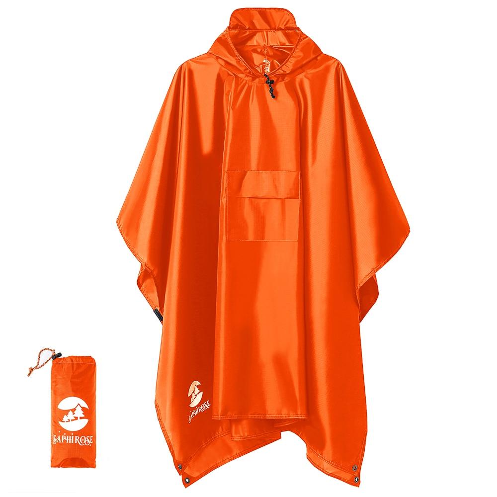 Orange Rain Poncho - Orange