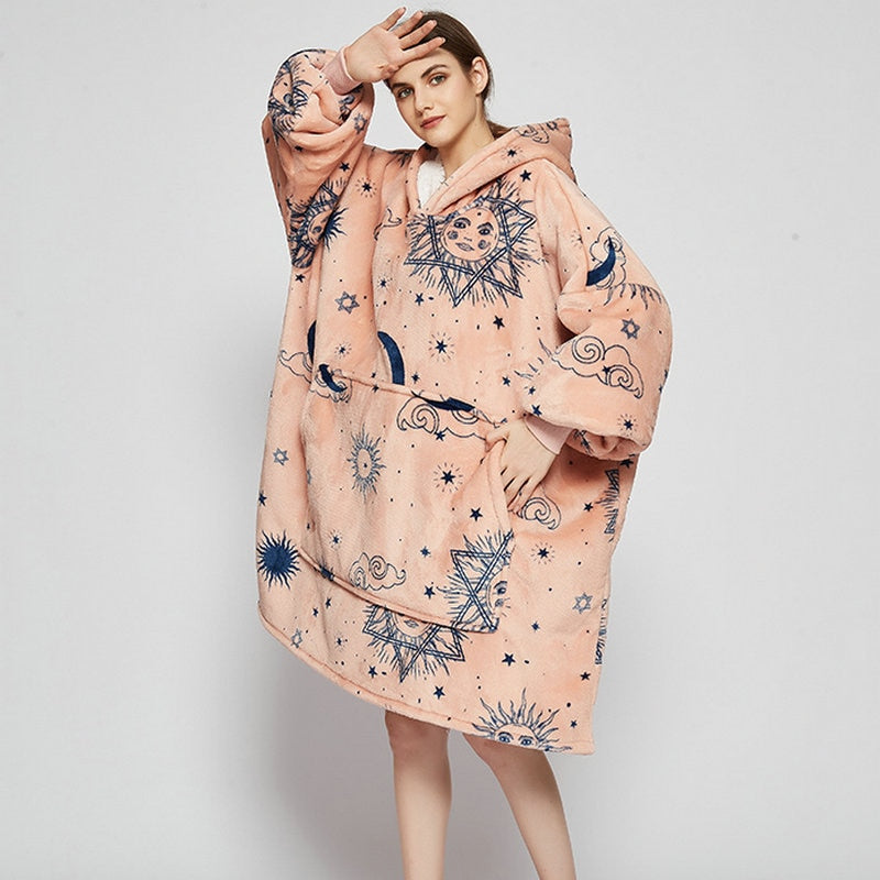 Women's Polar Sun Poncho - sun god / unique