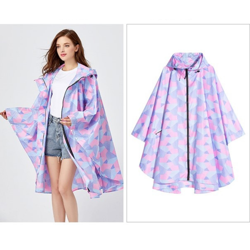 Pink & Purple Rain Poncho - pink & purple