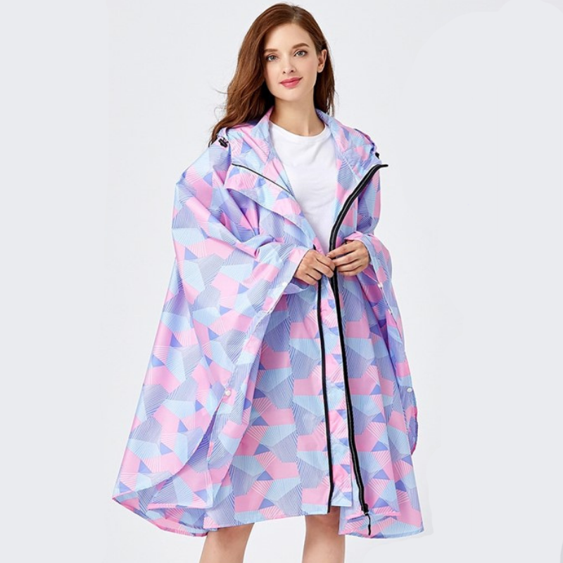 Pink & Purple Rain Poncho - pink & purple