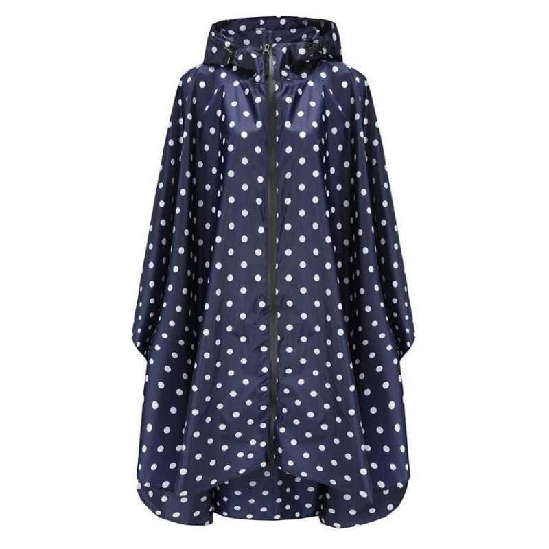 Women's rain cape - navy blue