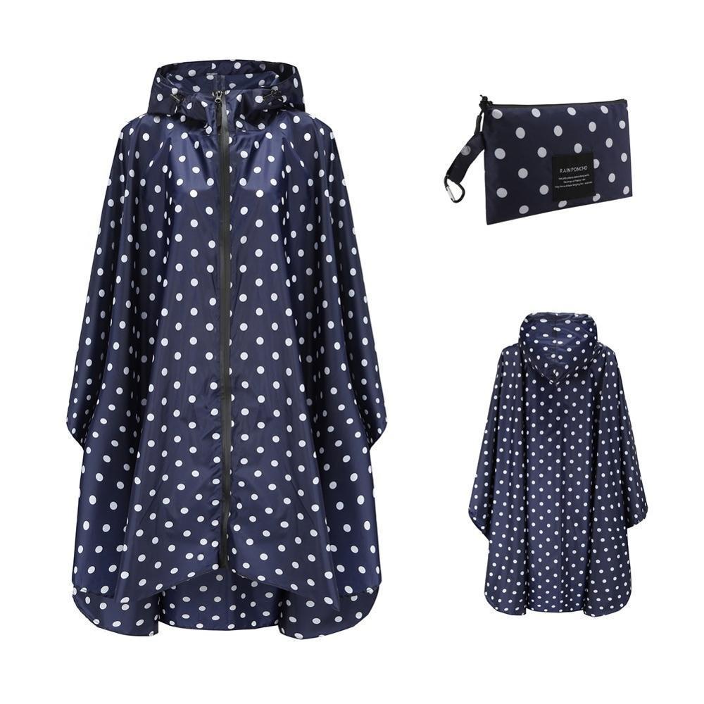 Women's rain cape - navy blue