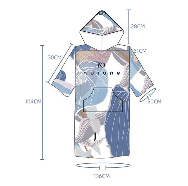 Poncho Surf Modern Art - Blue