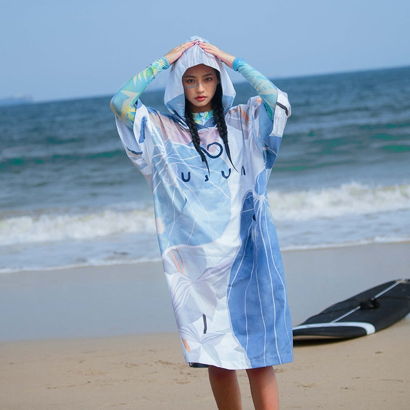Poncho Surf Modern Art - Blue