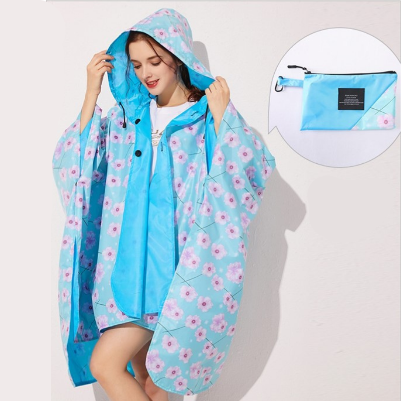 Sakura Rain Poncho - Sakura Flowers