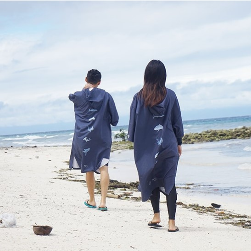 Poncho Surf Shark - Blue