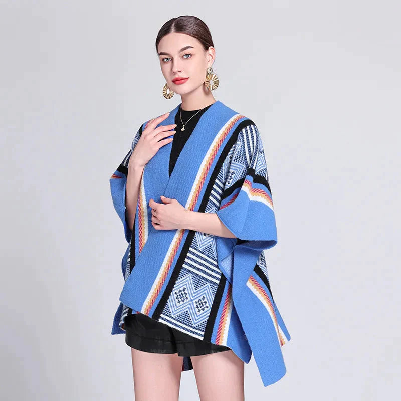 Women's Colorful Poncho