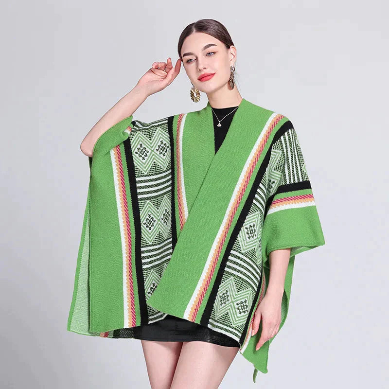 Women's Colorful Poncho
