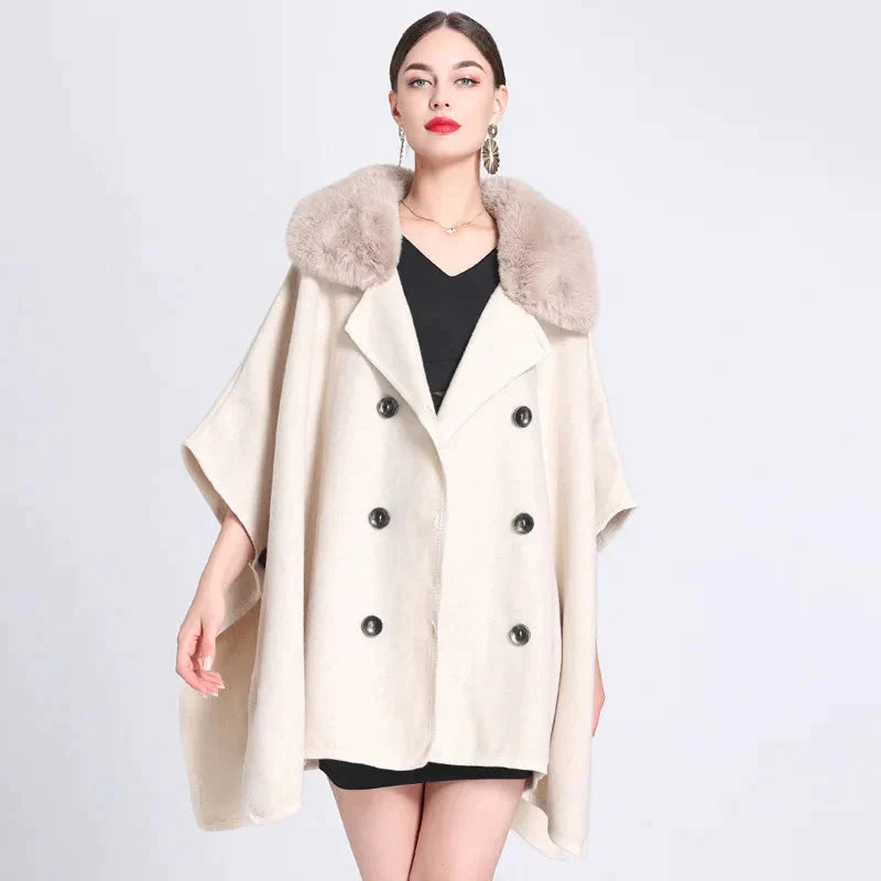 Women's Double-Buttoned Cape