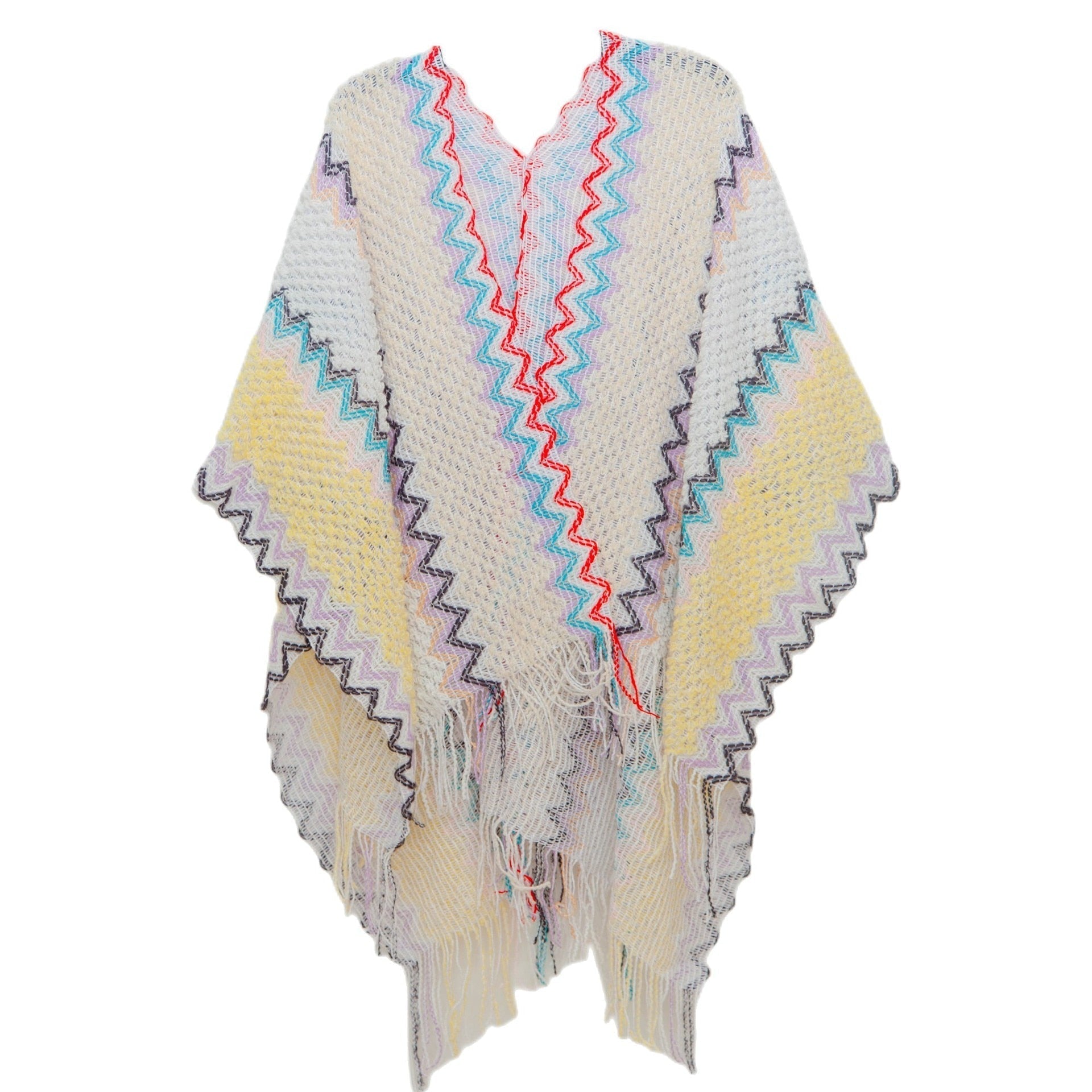 Poncho Woman Ethnic - Yellow / Unique