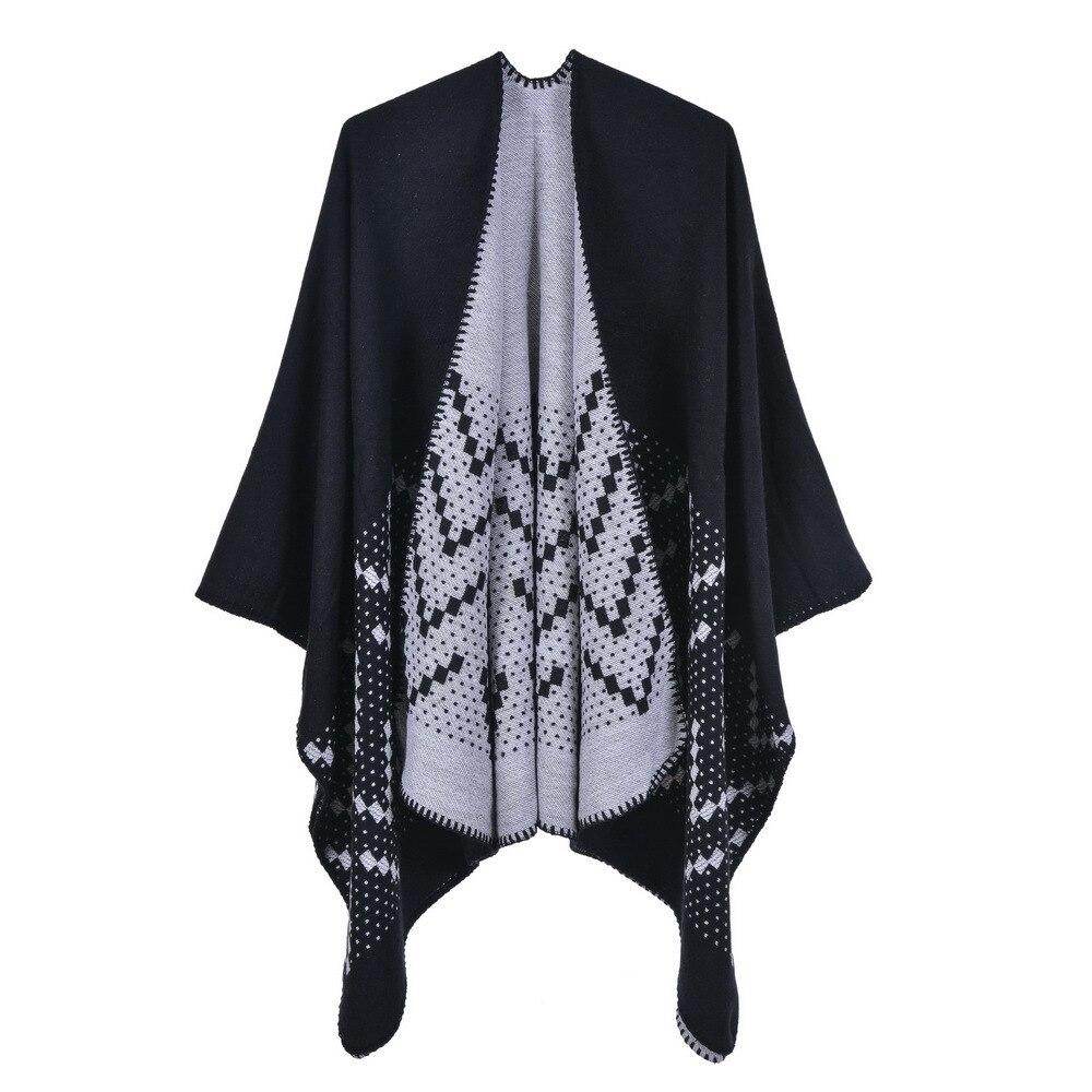Women's Elegance Poncho - black