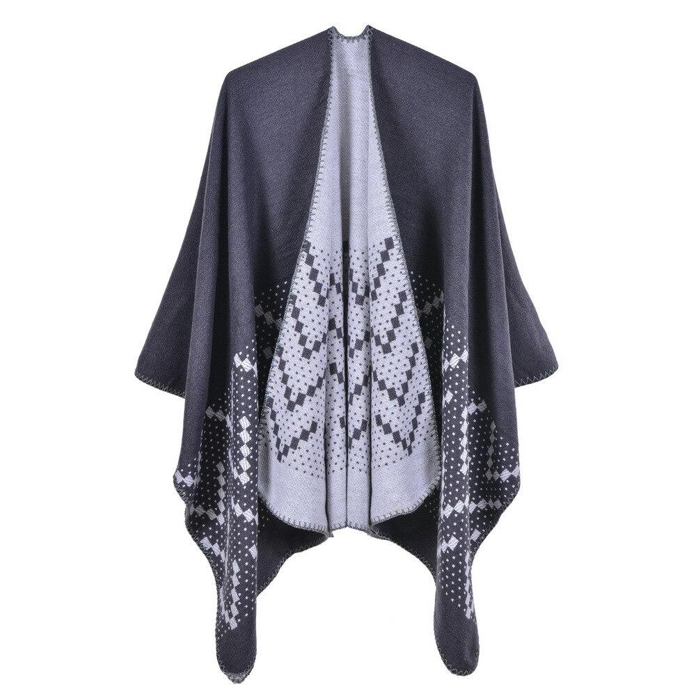 Women's Elegance Poncho - grey