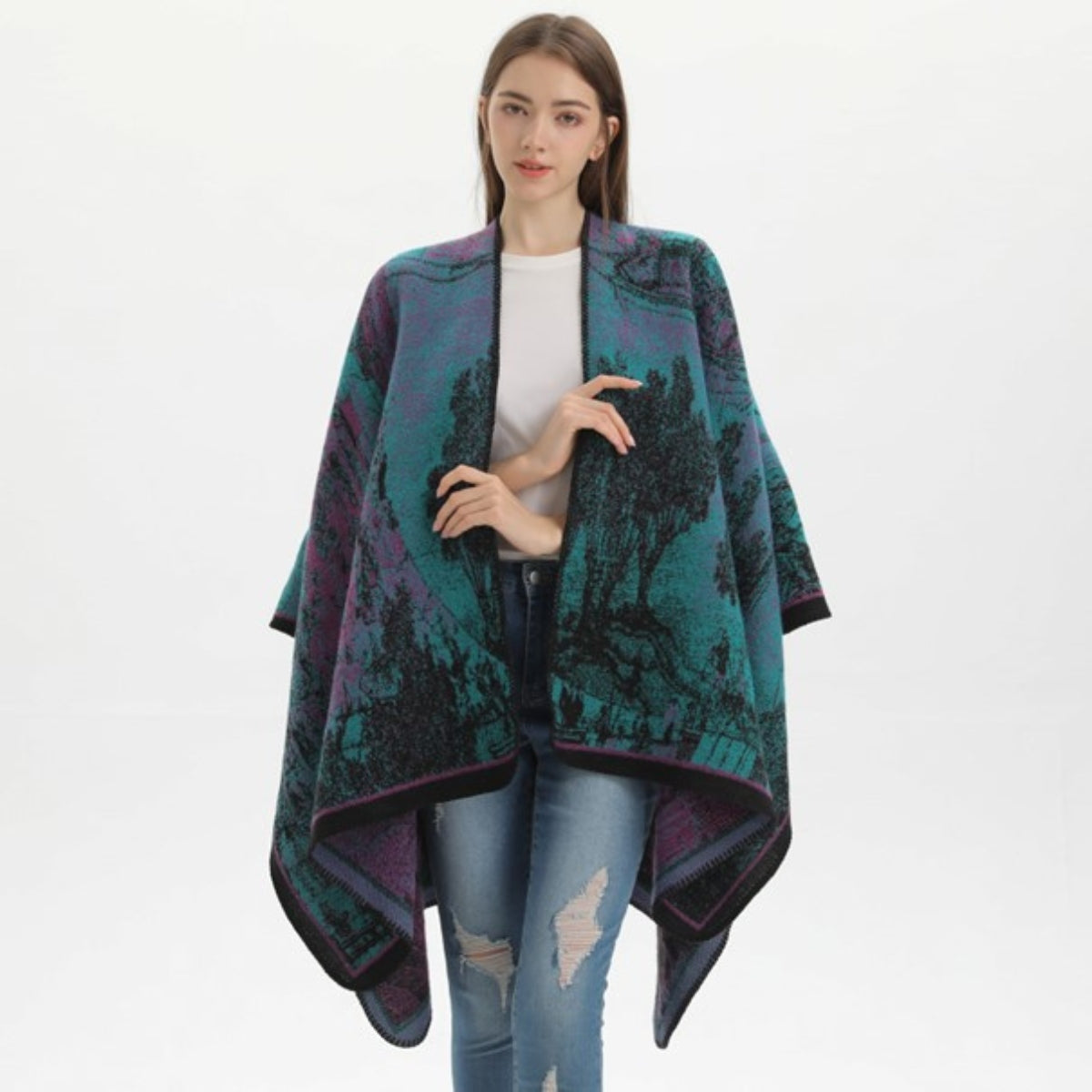 Women's Poncho Nature
