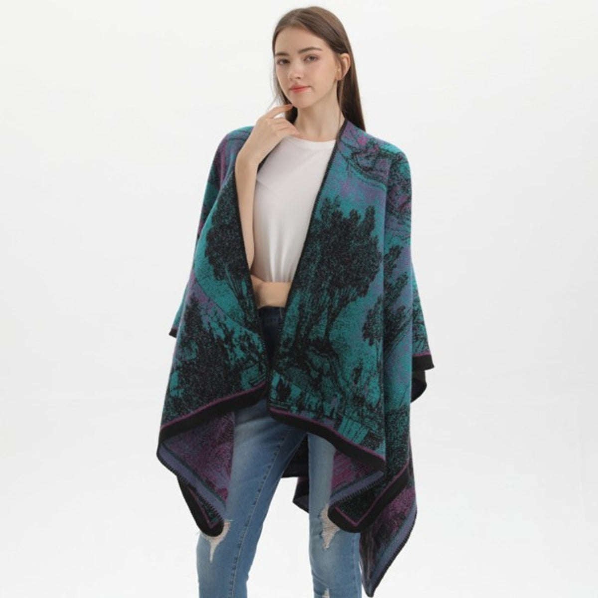 Women's Poncho Nature