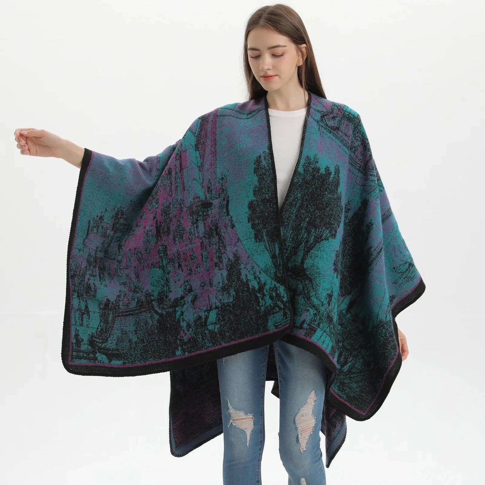 Women's Poncho Nature