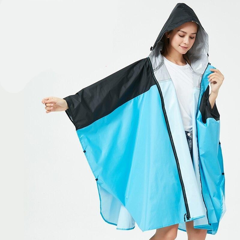 Women's rain poncho Black & Blue - Black & Blue