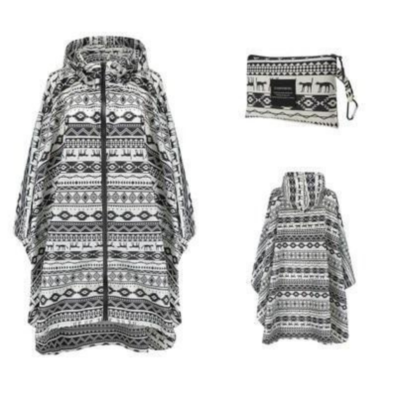 Women's rain poncho - Grey
