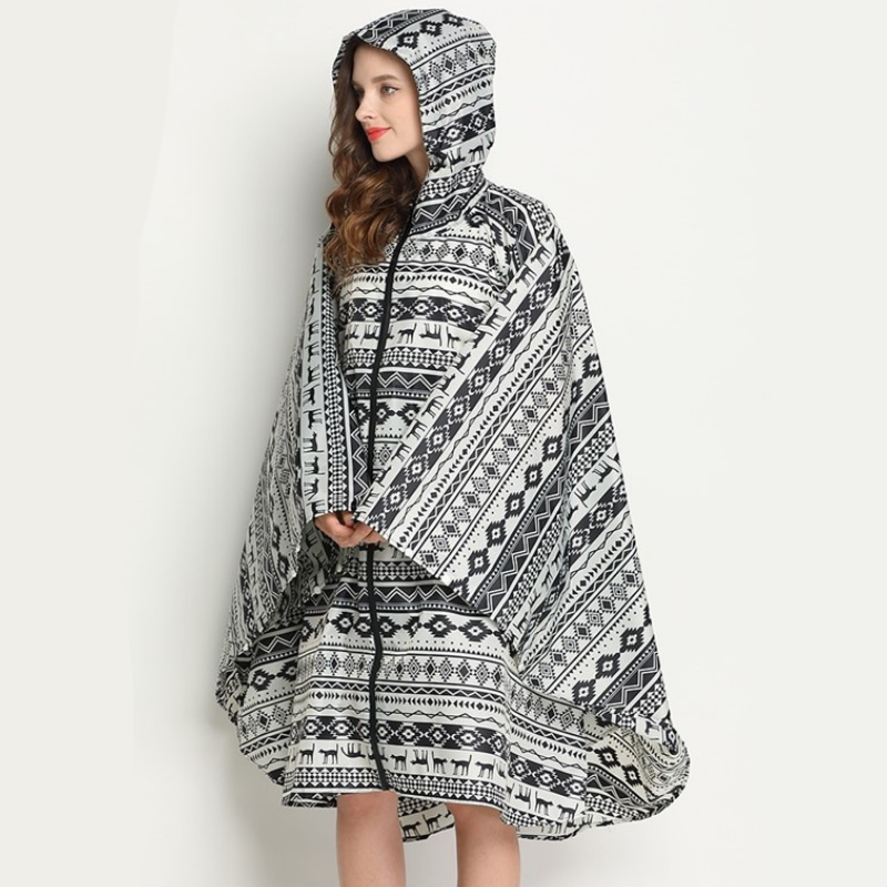 Women's rain poncho - Grey